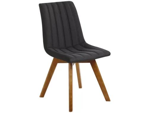 Lot De 2 Chaises De Salle à Manger En Tissu Noir CALGARY -Meilleur Meubles Magasin chaise 11711809