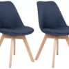 Lot De 2 Chaises En Tissu Bleu Foncé DAKOTA II -Meilleur Meubles Magasin chaise 11712715