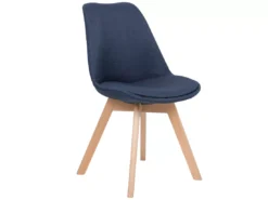 Lot De 2 Chaises En Tissu Bleu Foncé DAKOTA II -Meilleur Meubles Magasin chaise 11712721