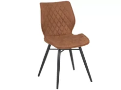 Lot De 2 Chaises En Tissu Marron LISLE -Meilleur Meubles Magasin chaise 11720863