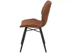 Lot De 2 Chaises En Tissu Marron LISLE -Meilleur Meubles Magasin chaise 11720869