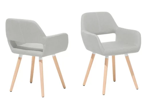 Lot De 2 Chaises De Salle à Manger Grises Claires CHICAGO -Meilleur Meubles Magasin chaise 11722391