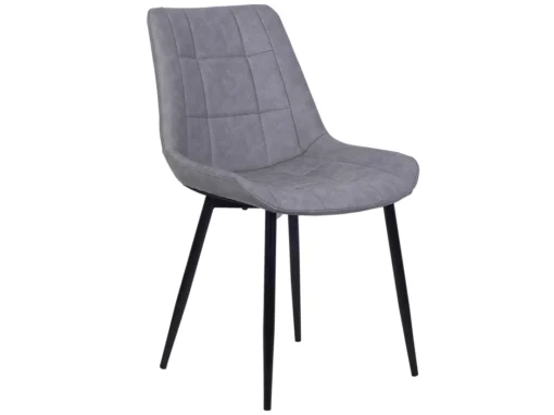 Lot De 2 Chaises En Cuir PU Gris MELROSE -Meilleur Meubles Magasin chaise 11722557