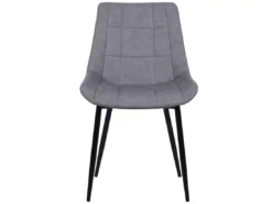 Lot De 2 Chaises En Cuir PU Gris MELROSE -Meilleur Meubles Magasin chaise 11722559
