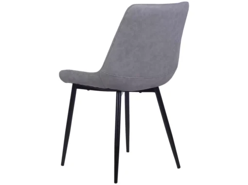 Lot De 2 Chaises En Cuir PU Gris MELROSE -Meilleur Meubles Magasin chaise 11722565