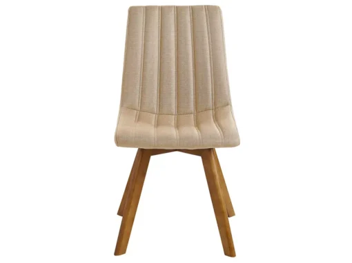 Lot De 2 Chaises De Salle à Manger En Tissu Beige Sable CALGARY -Meilleur Meubles Magasin chaise 12335977