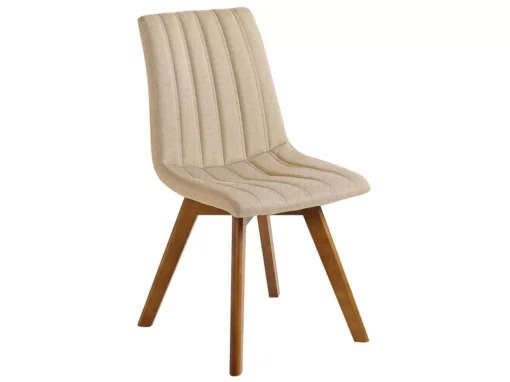 Lot De 2 Chaises De Salle à Manger En Tissu Beige Sable CALGARY -Meilleur Meubles Magasin chaise 12335981