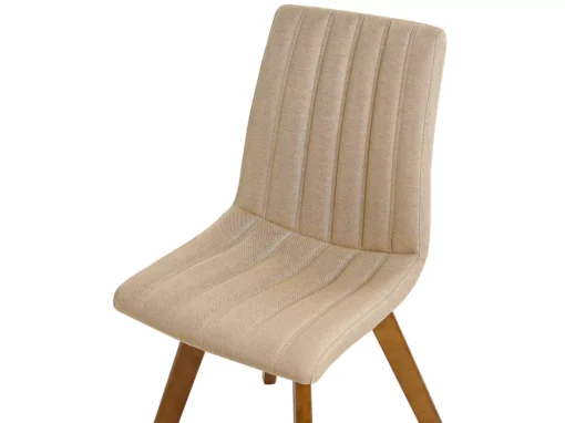 Lot De 2 Chaises De Salle à Manger En Tissu Beige Sable CALGARY -Meilleur Meubles Magasin chaise 12335985