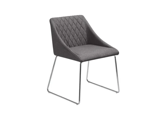 Lot De 2 Chaises De Salle à Manger En Tissu Gris Foncé ARCATA -Meilleur Meubles Magasin chaise 12338321