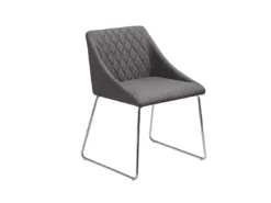 Lot De 2 Chaises De Salle à Manger En Tissu Gris Foncé ARCATA -Meilleur Meubles Magasin chaise 12338323