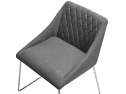 Lot De 2 Chaises De Salle à Manger En Tissu Gris Foncé ARCATA -Meilleur Meubles Magasin chaise 12338329