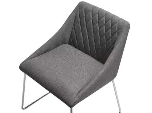 Lot De 2 Chaises De Salle à Manger En Tissu Gris Foncé ARCATA -Meilleur Meubles Magasin chaise 12338329