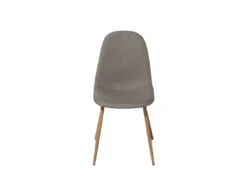 Deux Chaises De Salle à Manger En Tissu Gris-marron BRUCE -Meilleur Meubles Magasin chaise 12597309