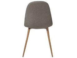 Deux Chaises De Salle à Manger En Tissu Gris-marron BRUCE -Meilleur Meubles Magasin chaise 12597313