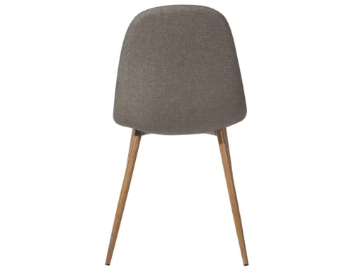 Deux Chaises De Salle à Manger En Tissu Gris-marron BRUCE -Meilleur Meubles Magasin chaise 12597313