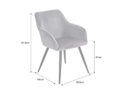 Chaise Vintage GISELE Velours Bleu - HAPPY GARDEN -Meilleur Meubles Magasin chaise 13089921