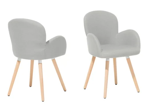 Lot De 2 Chaises Grises Claires BROOKVILLE -Meilleur Meubles Magasin chaise 13173049