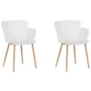 Lot De 2 Chaises De Salle à Manger Blanches SUMKLEY -Meilleur Meubles Magasin chaise 13319319