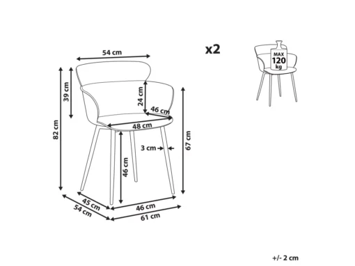 Lot De 2 Chaises De Salle à Manger Blanches SUMKLEY -Meilleur Meubles Magasin chaise 13319321