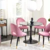 Lot De 2 Chaises En Velours Rose MAGALIA -Meilleur Meubles Magasin chaise 13532931