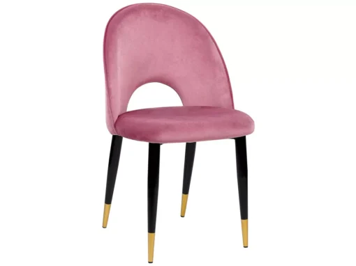 Lot De 2 Chaises En Velours Rose MAGALIA -Meilleur Meubles Magasin chaise 13532937