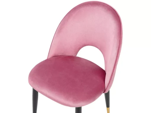 Lot De 2 Chaises En Velours Rose MAGALIA -Meilleur Meubles Magasin chaise 13532943