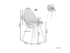 Lot De 2 Chaises De Salle à Manger Noires CANTON -Meilleur Meubles Magasin chaise 16268385