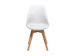 Lot De 2 Chaises Blanches Avec Pieds En Bois DAKOTA II -Meilleur Meubles Magasin chaise 16279847