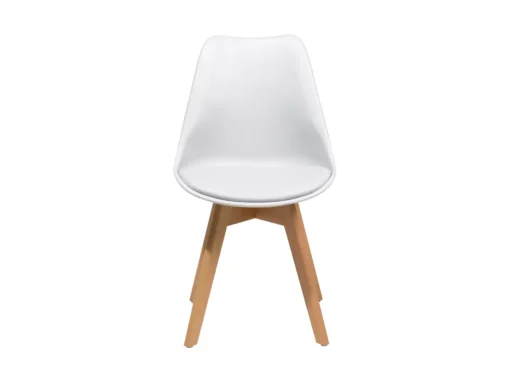 Lot De 2 Chaises Blanches Avec Pieds En Bois DAKOTA II -Meilleur Meubles Magasin chaise 16279847