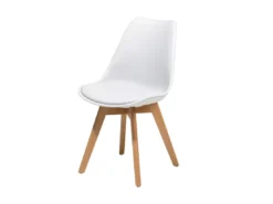 Lot De 2 Chaises Blanches Avec Pieds En Bois DAKOTA II -Meilleur Meubles Magasin chaise 16279849