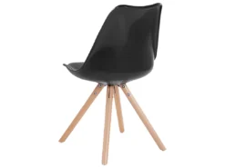 Chaise Design En Plastique Noir Brillant DAKOTA -Meilleur Meubles Magasin chaise 16280223