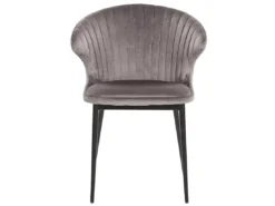 Lot De 2 Chaises En Velours Gris AUGUSTA -Meilleur Meubles Magasin chaise 16282625