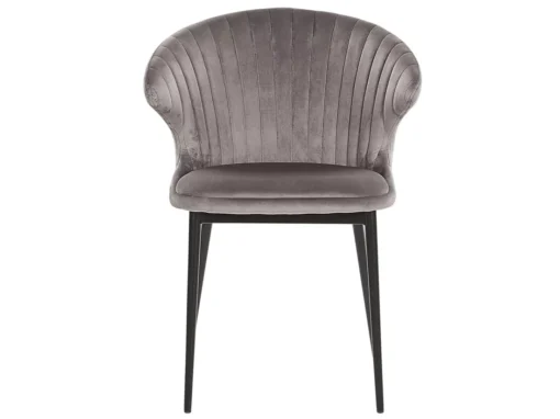 Lot De 2 Chaises En Velours Gris AUGUSTA -Meilleur Meubles Magasin chaise 16282625