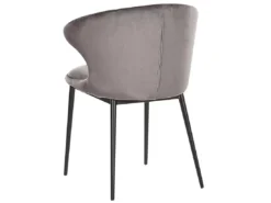 Lot De 2 Chaises En Velours Gris AUGUSTA -Meilleur Meubles Magasin chaise 16282627