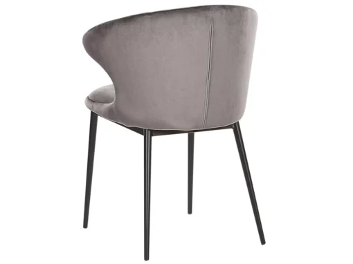 Lot De 2 Chaises En Velours Gris AUGUSTA -Meilleur Meubles Magasin chaise 16282627