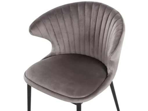 Lot De 2 Chaises En Velours Gris AUGUSTA -Meilleur Meubles Magasin chaise 16282629
