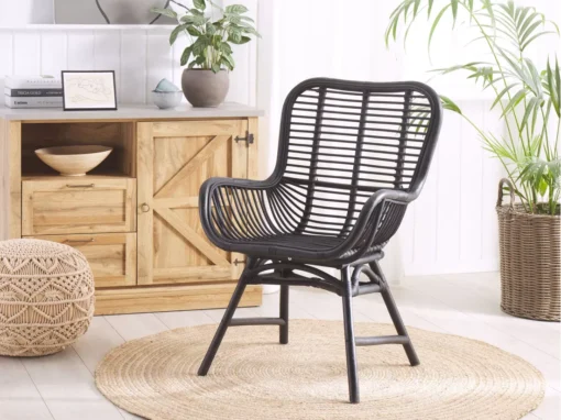 Chaise En Rotin Noir TOGO -Meilleur Meubles Magasin chaise 16285057