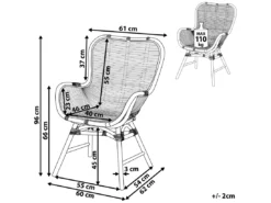 Chaise En Rotin Noir TOGO -Meilleur Meubles Magasin chaise 16285059