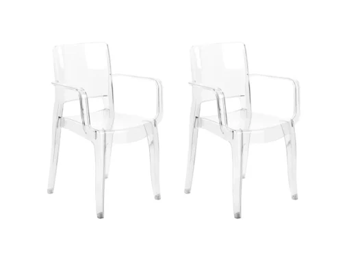 Lot De 2 Chaises De Salle à Manger Transparentes KENWOOD -Meilleur Meubles Magasin chaise 16433859