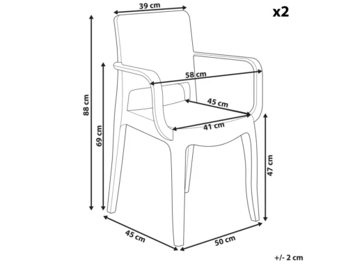 Lot De 2 Chaises De Salle à Manger Transparentes KENWOOD -Meilleur Meubles Magasin chaise 16433863
