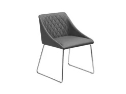 Lot De 2 Chaises De Salle à Manger En Cuir PU Gris ARCATA -Meilleur Meubles Magasin chaise 16688159