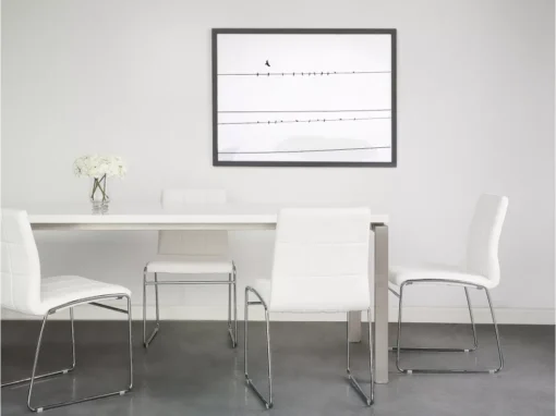 Deux Chaises De Salle à Manger En Cuir PU Blanc KIRON -Meilleur Meubles Magasin chaise 16688265
