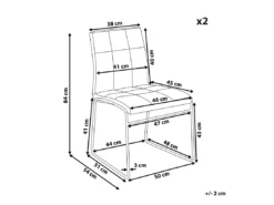 Deux Chaises De Salle à Manger En Cuir PU Blanc KIRON -Meilleur Meubles Magasin chaise 16688267