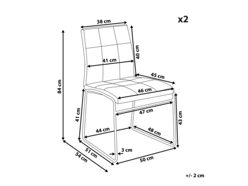 Deux Chaises De Salle à Manger En Cuir PU Blanc KIRON -Meilleur Meubles Magasin chaise 16688267