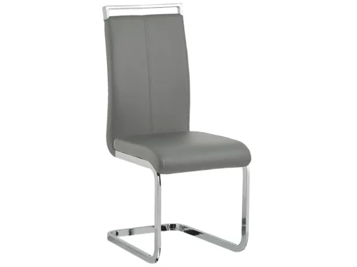 Lot De 2 Chaises De Salle à Manger En Cuir PU Gris GREEDIN -Meilleur Meubles Magasin chaise 16688289
