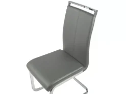 Lot De 2 Chaises De Salle à Manger En Cuir PU Gris GREEDIN -Meilleur Meubles Magasin chaise 16688293