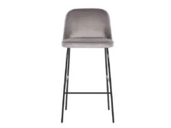 Lot De 2 Chaises De Bar En Velours Gris NEKOMA -Meilleur Meubles Magasin chaise 16688445
