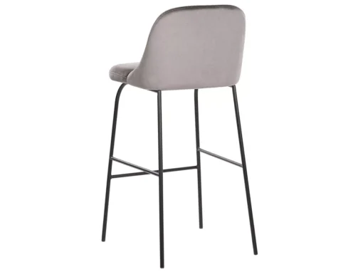 Lot De 2 Chaises De Bar En Velours Gris NEKOMA -Meilleur Meubles Magasin chaise 16688449