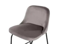 Lot De 2 Chaises De Bar En Velours Gris NEKOMA -Meilleur Meubles Magasin chaise 16688451