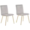 Lot De 2 Chaises En Velours Gris RUBIO -Meilleur Meubles Magasin chaise 16688617